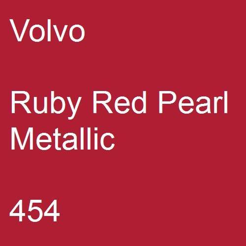 Volvo, Ruby Red Pearl Metallic, 454.